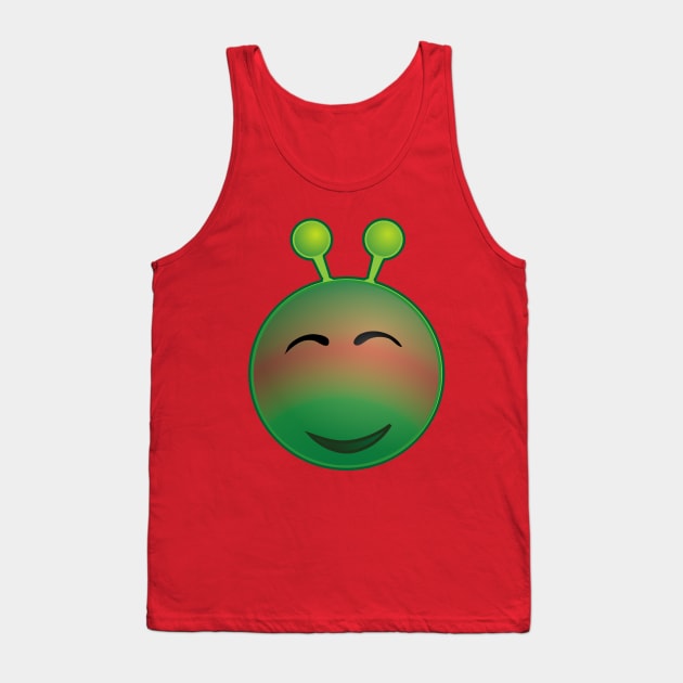 Funny Alien Monster ET Extraterrestrial Martian Green Man Emoji for Women, Men and Kids 12 Tank Top by PatrioTEEism